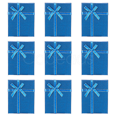 Rectangle Paper Jewelry Set Storage Boxes with Bowknot LS-CON-TAC0014-04E-1