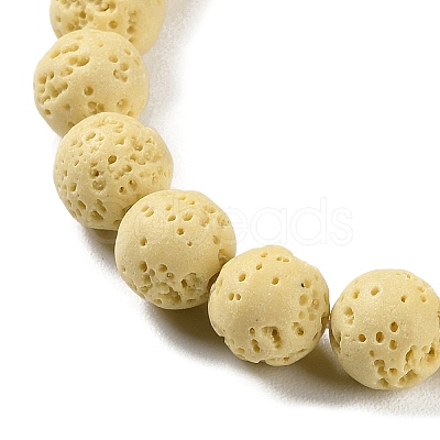 Synthetic Lava Rock Dyed Beads Strands G-H311-08C-05-1