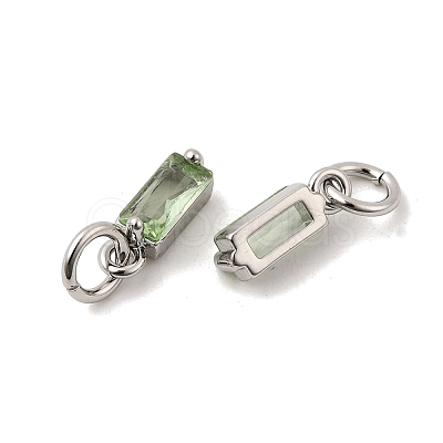 Brass Pave Cubic Zirconia Charms KK-F894-13P-04-1
