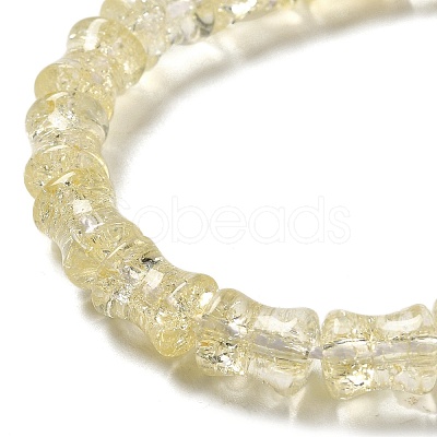 Transparent Crackle Glass Beads Strands GLAA-D025-01D-1