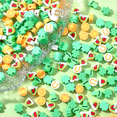 300Pcs Handmade Polymer Clay Beads CLAY-SC0002-81-1