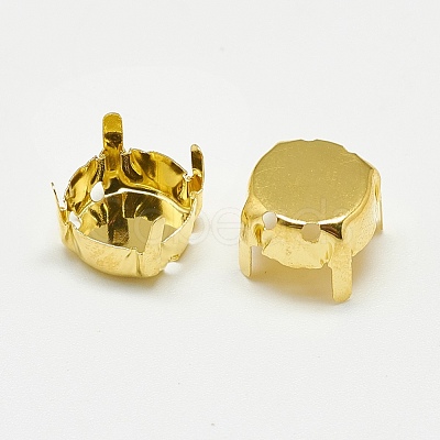 201 Stainless Steel Sew on Prong Settings STAS-T032-01G-12mm-1