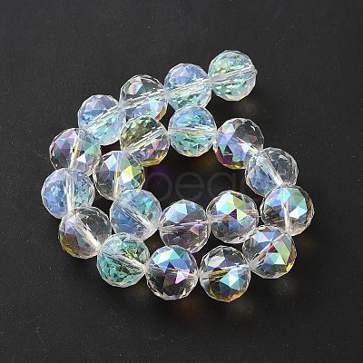 Transparent Electroplate Glass Beads Strands EGLA-N002-34H-H01-1