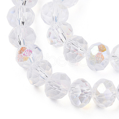 Electroplate Glass Beads Strands EGLA-A034-T6mm-B33-1