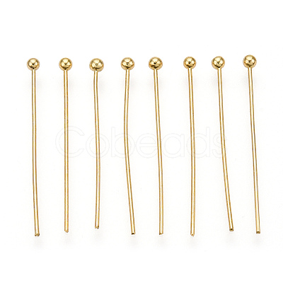 Brass Ball Head Pins X-KK-G331-10-0.6x25-1