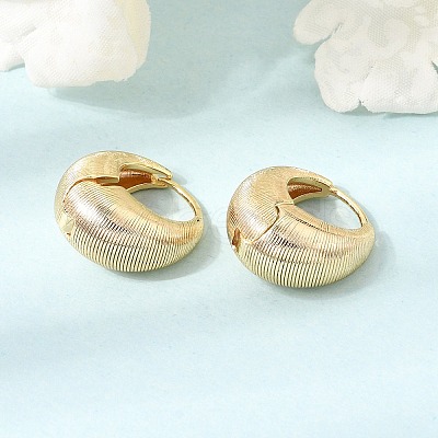 Brass Hoop Earrings for Women KK-CBACA55-04G-1