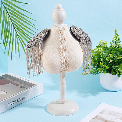 2Pcs Iron Tassel Chain Shoulder Epaulettes DIY-HY0003-62P-1