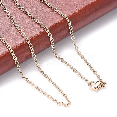 304 Stainless Steel Cable Chain Necklace Making STAS-P045-01RG-1