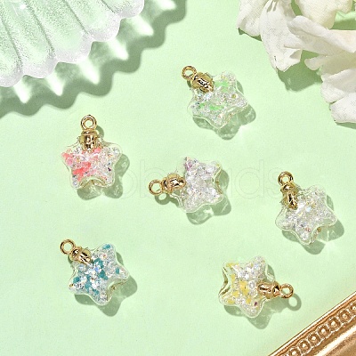 20Pcs Luminous Glass Pendants FIND-YW0009-11A-1