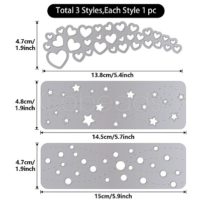 Carbon Steel Cutting Dies Stencils DIY-WH0490-001-1