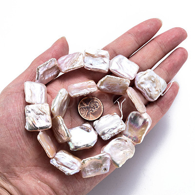 Natural Keshi Pearl Beads Strands PEAR-S020-K02-1