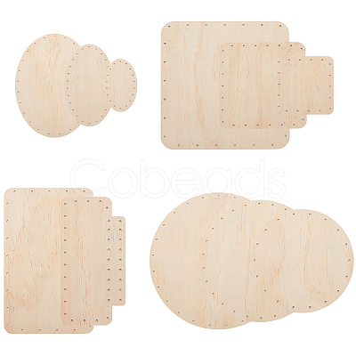 Wooden Knitting Crochet Bottoms Set WOOD-WH0036-03-1