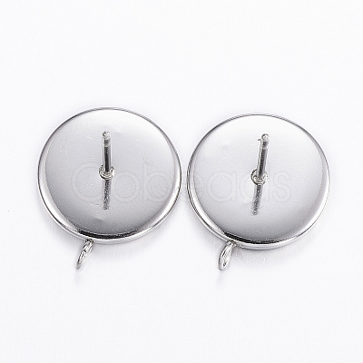 Non-Tarnish 304 Stainless Steel Stud Earring Settings X-STAS-H380-B-13P-1