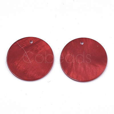 Natural Freshwater Shell Pendants SHEL-R022-01B-1