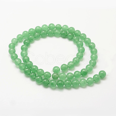 Natural White Jade Beads Strands G-G735-42-6mm-1-1