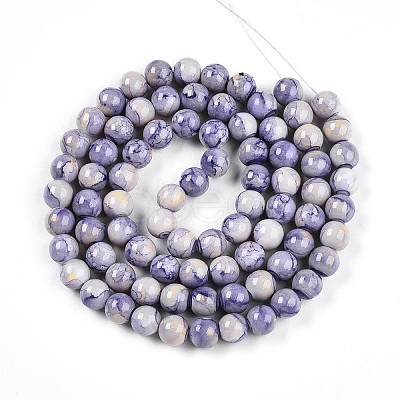 Baking Paint Glass Beads Strands DGLA-N003-10mm-C08-1