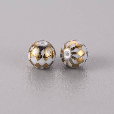 Electroplate Glass Beads EGLA-Q123-013D-1
