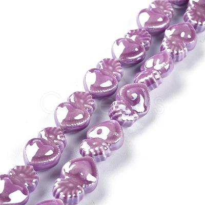 Glazed Porcelain Beads PORC-M003-09K-1