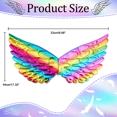 HOBBIESAY 2Pcs 2 Colors Children's Costume Angel Wings DIY-HY0001-17B-1