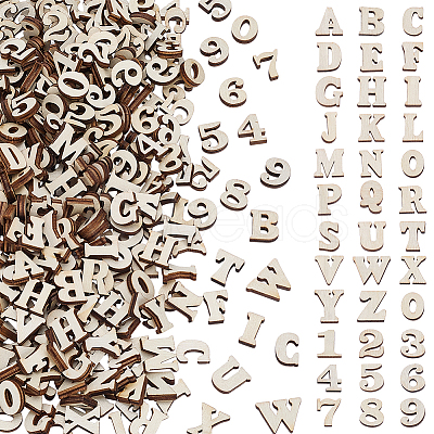 824Pcs Unfinished Wood Chips DIY-WR0005-22-1