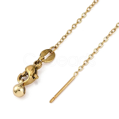 Ion Plaing(IP) 304 Stainless Cable Chain Necklaces NJEW-Q003-04G-1