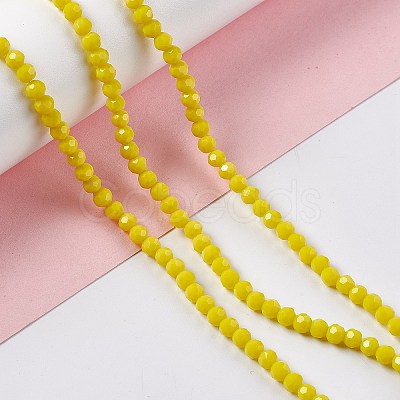 Faceted(32 Facets) Glass Beads Strands EGLA-J042-35A-01-1