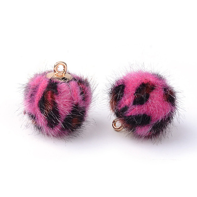 Handmade Plush Cloth Fabric Covered Charms X-WOVE-S082-14mm-M1-1