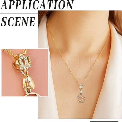 16Pcs 4 Style Brass Micro Pave Cubic Zirconia Ice Pick Pinch Bails ZIRC-FH0001-08-1