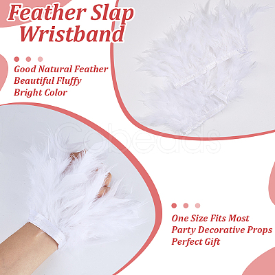 Rooster Feather Trim Clothing Cuffs Decoration AJEW-WH0696-197B-1