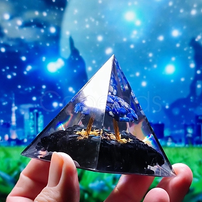 Orgonite Pyramid Resin Display Decorations TREE-PW0001-63A-1