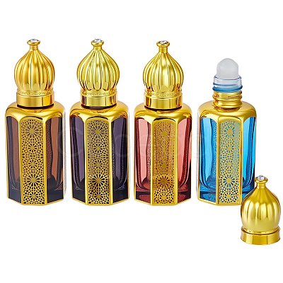 4Pcs 4 Colors Glass Roller Ball Bottles AJEW-CN0007-94-1