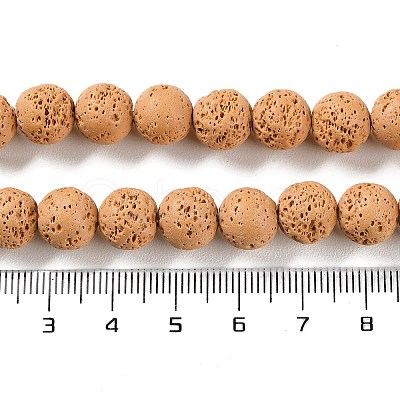 Synthetic Lava Rock Dyed Beads Strands G-H311-08C-10-1
