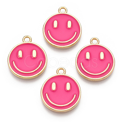 Light Gold Tone Alloy Enamel Pendants ENAM-N056-197A-1