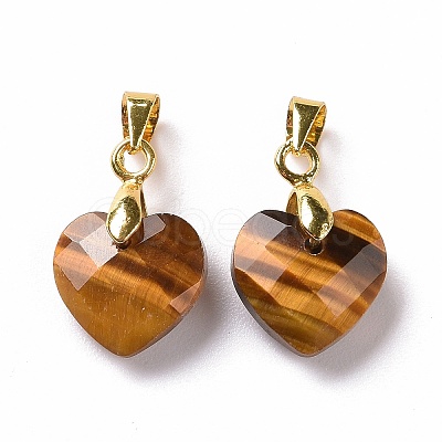 Natural Tiger Eye Pendants G-C023-07A-1