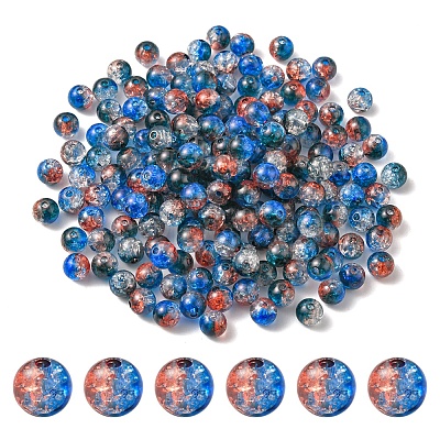 50G Transparent Crackle Acrylic Beads CACR-YW0001-01A-1