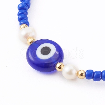 Glass Seed Beaded Stretch Bracelets BJEW-JB05969-02-1