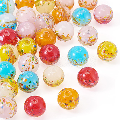 30Pcs 5 Colors Handmade Lampwork Beads LAMP-TA0001-51-1