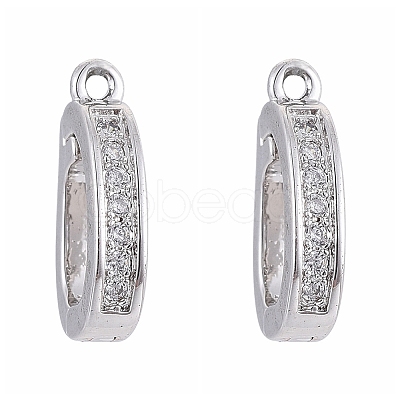 Brass Micro Pave Cubic Zirconia Enhancer Shortener Pendant Bails ZIRC-P007-03P-NR-1