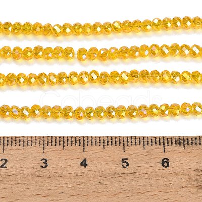 Electroplate Glass Beads Strands GL-CBAA615-02B-1