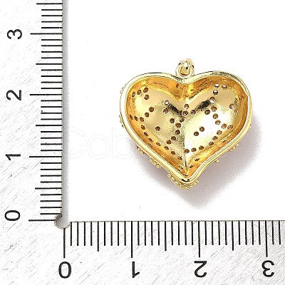 Brass Micro Pave Cubic Zirconia Pendants KK-D235-07G-02-1
