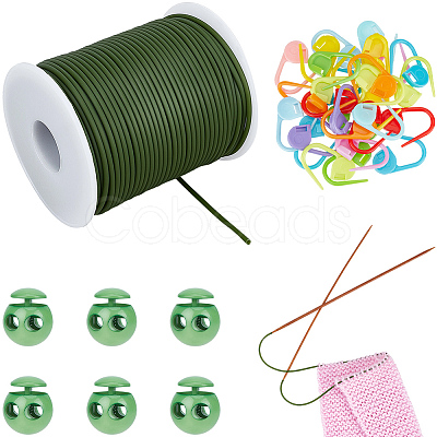 30Pcs Eco-Friendly ABS Plastic Knitting Crochet Locking Stitch Markers Holder IFIN-SC0001-96E-1