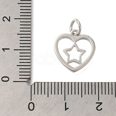 Heart Rack Plating Brass Charms LS-KK-I716-21B-P-1