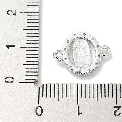 Rack Plating Brass Micro Pave Clear Cubic Zirconia Religion Virgin Mary Connector Charms KK-L224-094P-03-1