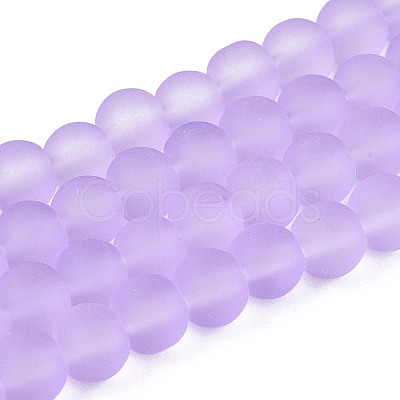 Baking Paint Transparent Glass Bead Strands GLAA-S031-6mm-25-1