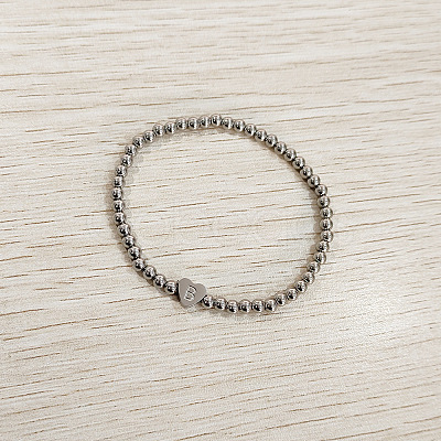 304 Stainless Steel Beads Stretch Bracelets for Women FS-WGC4F34-02-1