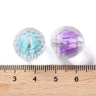 UV Plating Iridescent Transparent Acrylic Bead in Bead OACR-H112-08D-1