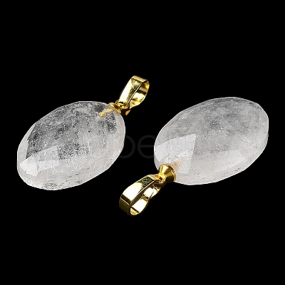 Natural Quartz Crystal Pendants G-E603-03G-05-1