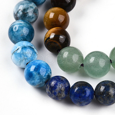 Natural Seven Chakra Stone Beads Strands G-T140-8mm-13B-1