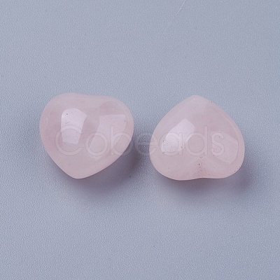 Natural Rose Quartz Heart Love Stones DJEW-P009-02D-1