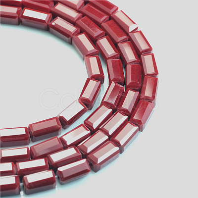 Opaque Glass Beads Strands EGLA-E008-3x6mm-09-1